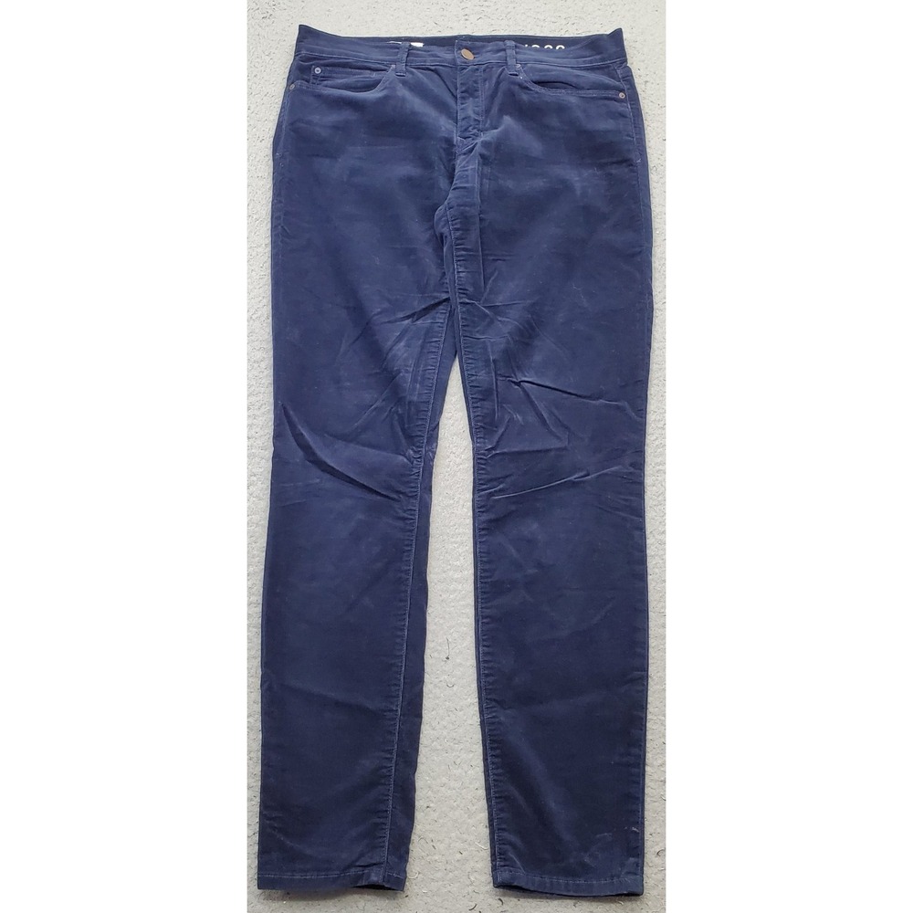 Gap 1969 Legging Pants Womens 28R Navy Corduroy‎ Stretch Flat Front Skinny Leg